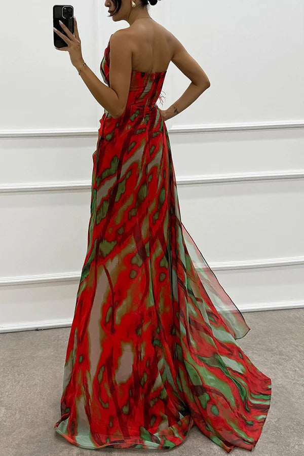 Vestido Draped Vibrante