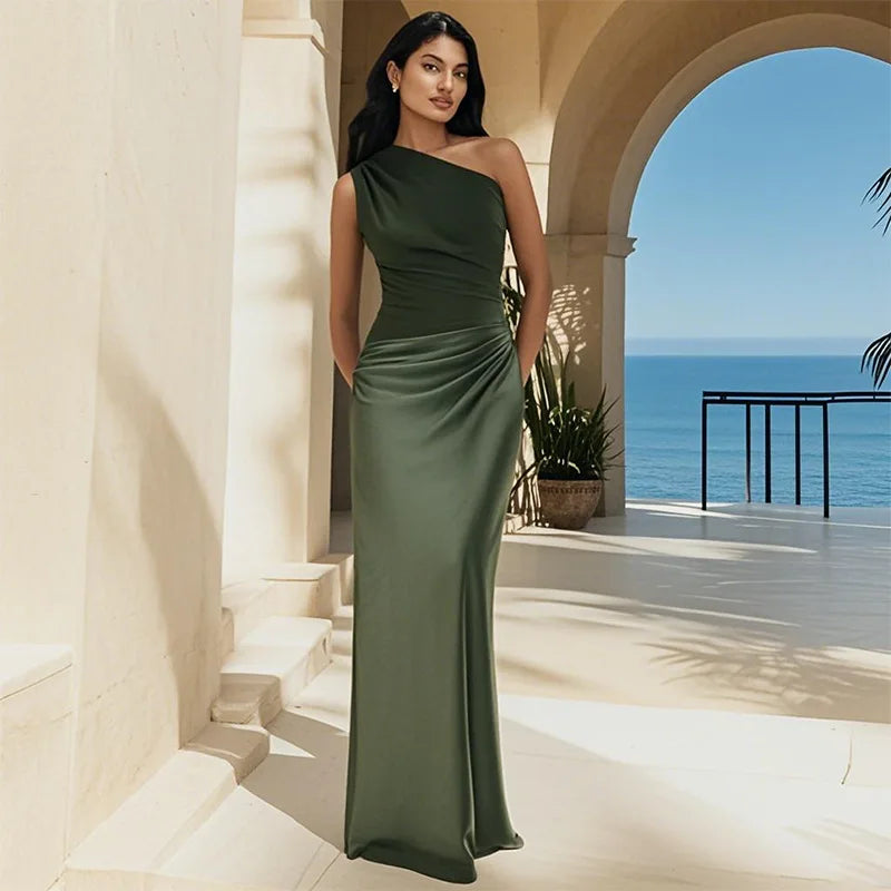 Vestido Maxi con Culpabilidad en Satén