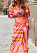 Elvina - Vestido Envolvente Impreso