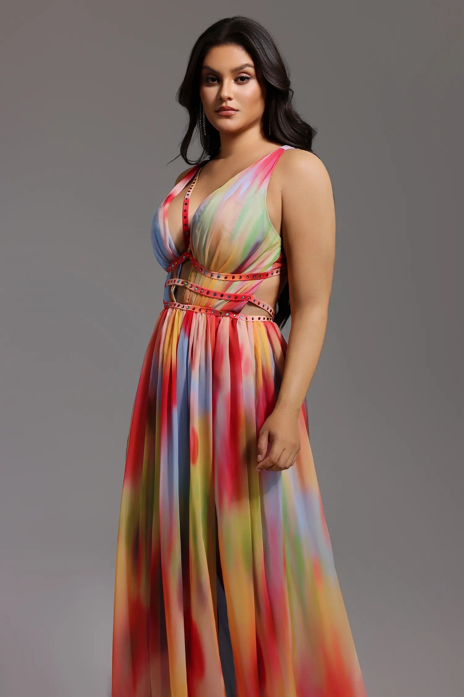 Lara™ - Vestido Multicolor Elegante y Fluido