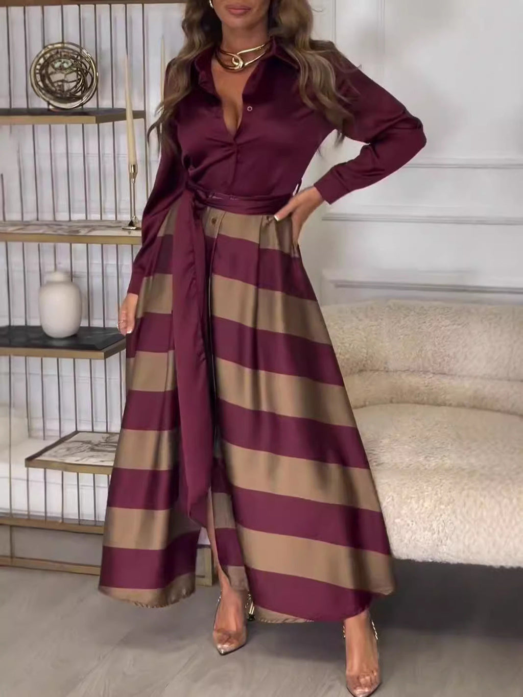 Vestido Maxi Rayado