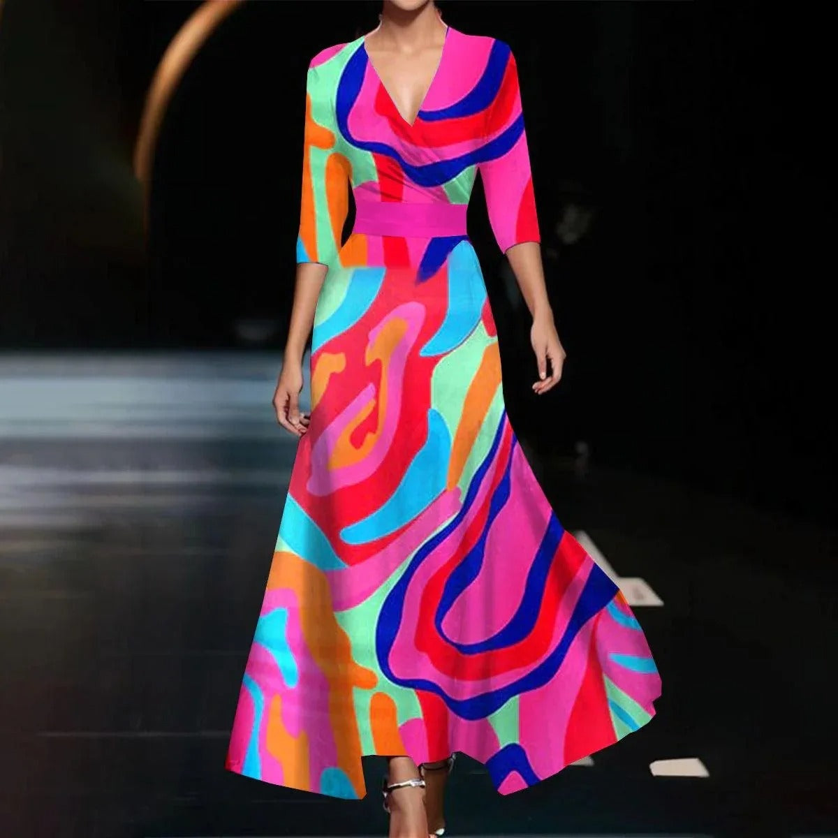 Vestido Chic con Estampado Floral