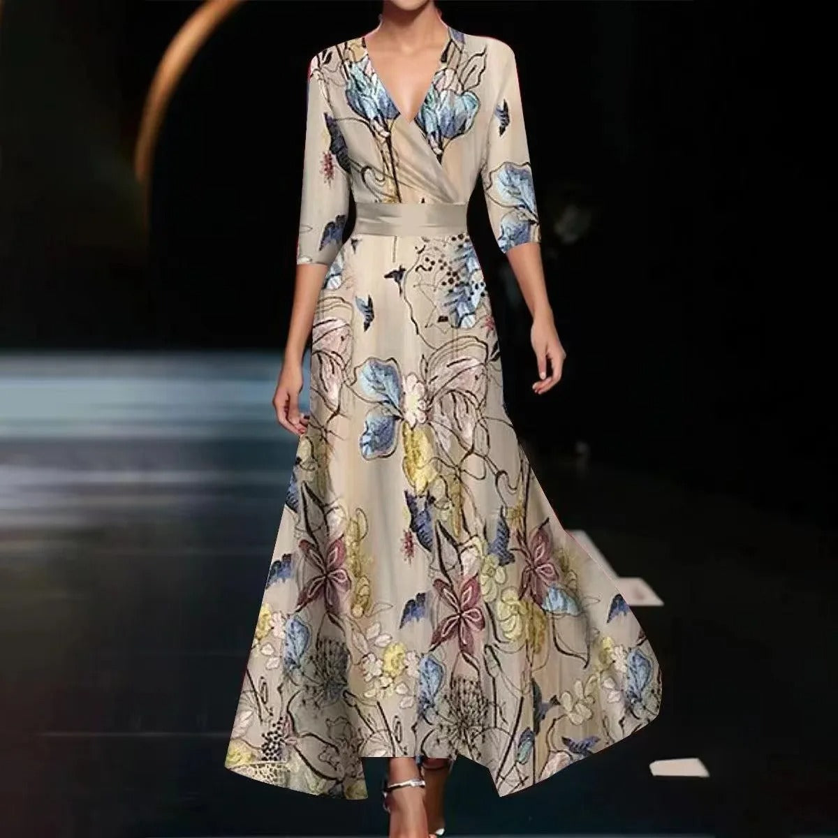 Vestido Chic con Estampado Floral